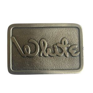 WHIT Black Leather Belt Buckle